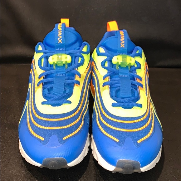 Nike Air Max 270 React ENG Blue/Lime/Orange - Picture 2 of 5